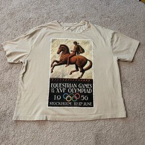 PACSUN Vintage-Style Olympics Heritage Tee 1956 Equestrian Games - Men's Large